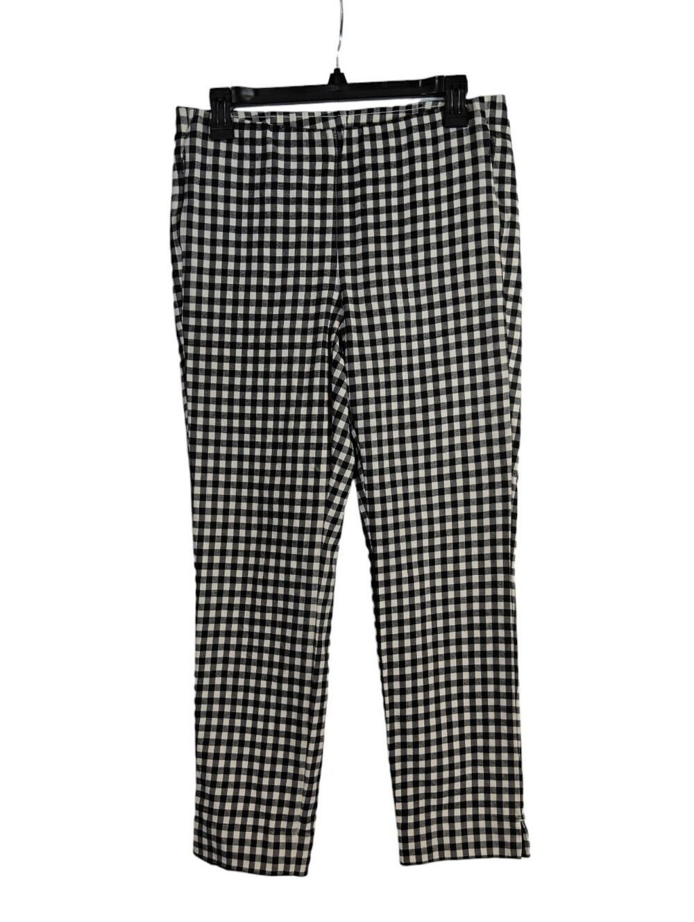 J. JILL Essential Cotton-Stretch Blend Gingham Ankle Pull On Pants Size 6
